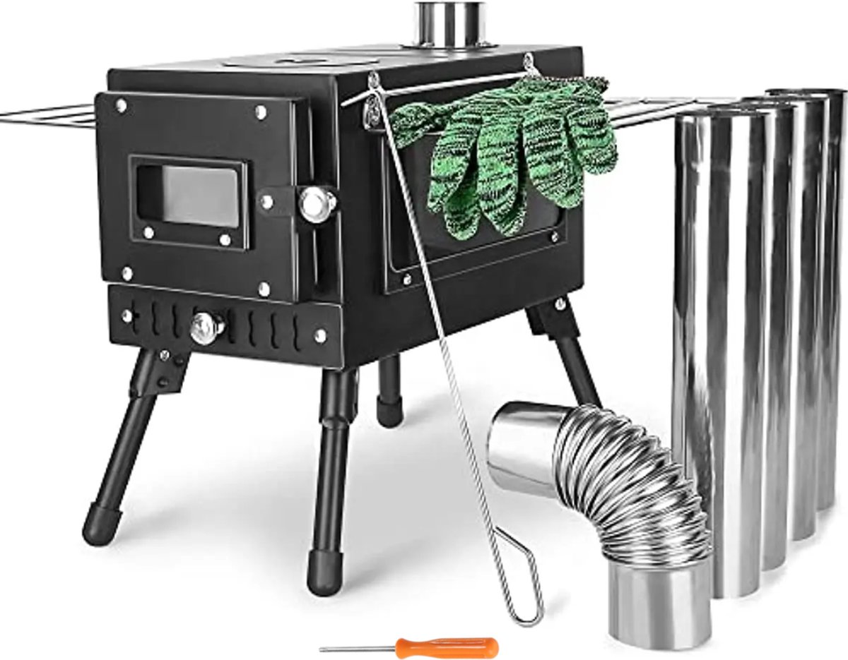 Hikr Tentkachel Vhs3 - mini houtkachel voor tent - kamperen - 304 RVS