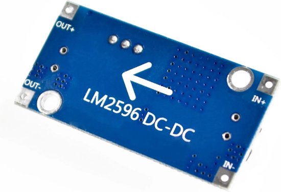 LM2596 DC-DC Buck Converter - 3/35V 3A - Verstelbare Step-Down Module - Raspberry - Ardiuno - 3D-Printer - Elektronica - Zelfbouw - Step Down - Accu - Batterij - Li-ion - RC - Lipo - 18650 - Spanningsregelaar - Voltage regulator - TechEssentials