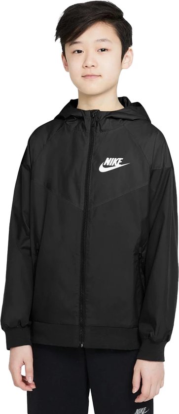 kids Nike sportswear windrunner jack in de kleur zwart.