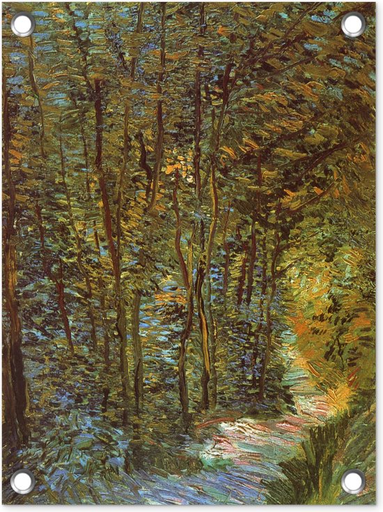 Tuin decoratie In het bos - Vincent van Gogh - 30x40 cm - Tuindoek - Buitenposter