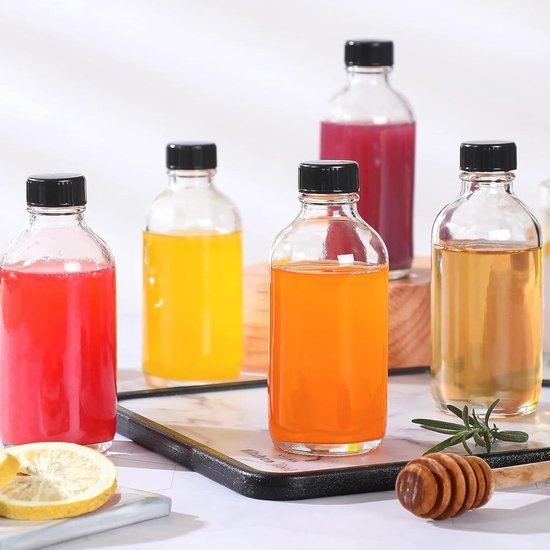 Ezydka 12 stuks shotflessen om te vullen, 150 ml, lege plastic flessen om te vullen, sapflessen, kleine shotflesjes mini smoothiefles met stickers, pennen en borstel, herbruikbaar Ezydka 12 stuks shotflessen om te vullen, 150 ml, lege plastic flessen om te vullen, sapflessen, kleine shotflesjes mini smoothiefles met stickers, pennen en borstel, herbruikbaar