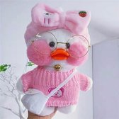 Happy Trendz® Lalafanfan Paperduck Paper Duck - Cute Eend - Lalafanfan Duck Knuffel - Schattig Eend - LalaFan - Wit