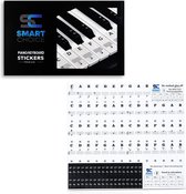 Piano/Keyboard Stickers | Eenvoudig Muzieknoten Leren | Transparant | Herbruikbaar | Stickers | Voor 37, 49, 54, 61 en 88 toetsen