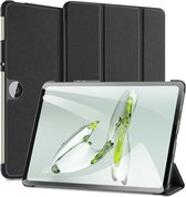 Dux Ducis - Housse de tablette adaptée à OnePlus Pad Go/ OPPO Pad Air2 - Étui Domo Tri-fold - Fonction Réveil/ Sleep Automatique - Zwart