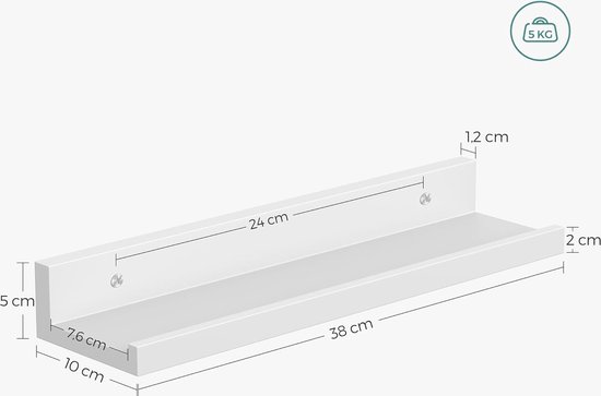 AKORD Wandplank K Set van 3 vierkante planken 25x25 cm voor boeken Bloemen voor woonkamer Slaapkamer Functioneel ontwerp Gelamineerd bord 16 mm Kleur