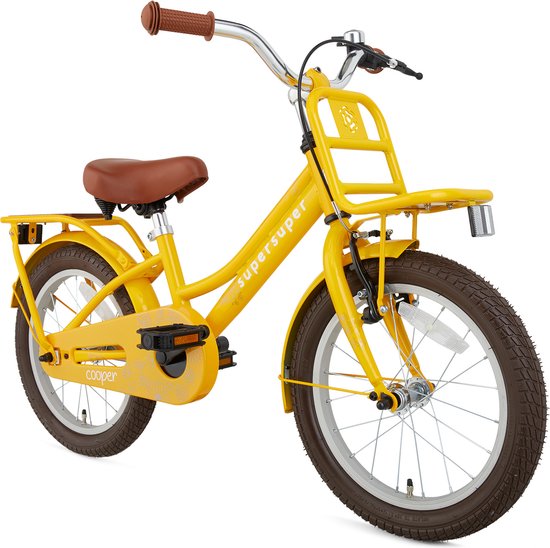 Supersuper Cooper Bamboo - Kinderfiets - Meisjesfiets - 16 inch - Geel van Supersuper — afbeelding 5