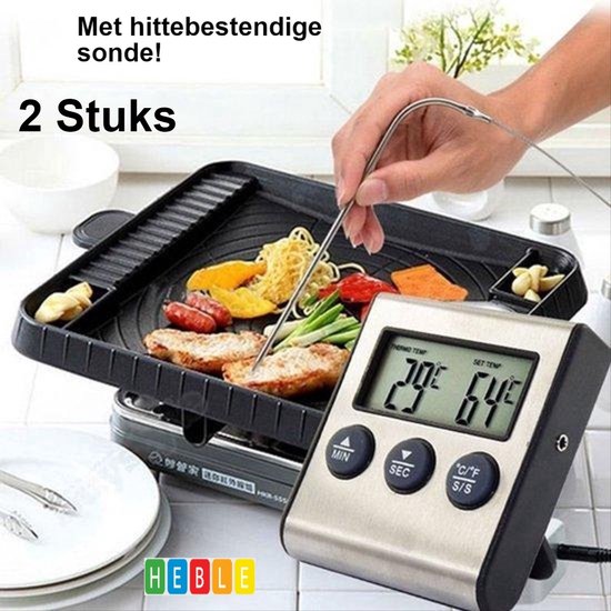 Silverline Digitale Staafthermometer – Pocketformaat, -40 Tot +250°C, Met Roestvrijstalen Sensor, Temperatuurvasthoudfunctie En LR44-batterij