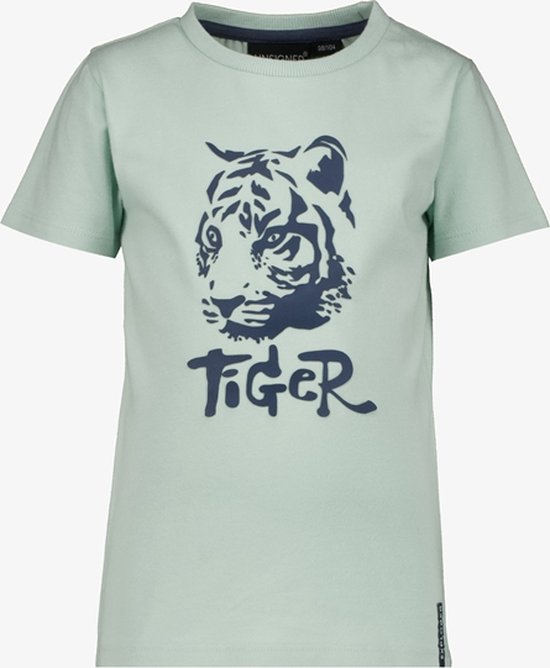 Unsigned jongens T-shirt lichtgroen met tijger - Maat 110/116
