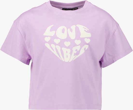 T-shirt fille TwoDay violet avec texte - Taille 170
