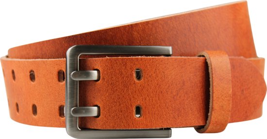 Fana Belts Brede Boekriem Cognac - 4,5 cm Breed - Stoere Riemen - Taillemaat 110