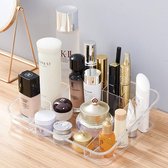 Organisateur de maquillage cosmétique en acrylique pour tiroirs de salle de bain avec 8 compartiments, conteneur de brosse cosmétique en plastique Transparent