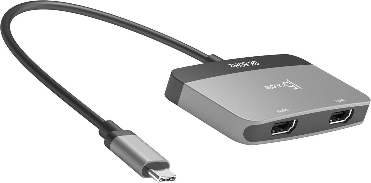 j5create 8K USB-C naar Dual HDMI-beeldschermadapter
