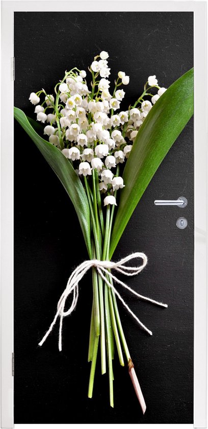 Deursticker Lelietjes van dalen - Bloemen - Stilleven - Flora - 80x215 cm - Deurposter