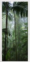 Deursticker Regenwoud - Tropisch - Jungle - Bomen - Planten - 85x205 cm - Deurposter