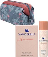 Geschenkset: Miss gloria vander Bilt Edt en Deo spray in een praktisch toilet tasje