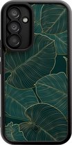 Casimoda® hoesje - Geschikt voor Samsung Galaxy A54 - Monstera Leaves - Zwart TPU Backcover - Planten - Groen