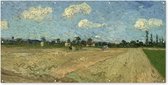 Schuttingposter Geploegde akkers - Vincent van Gogh - 200x100 cm - Tuindoek