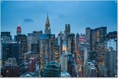 Muurdecoratie New York - Skyline - Empire State Building - 180x120 cm - Tuinposter - Tuindoek - Buitenposter