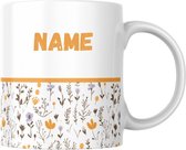 Beker met naam, mok personaliseren, thee / koffie tas als cadeau voor vriendin, dochter, moeder, zus, collega, vader, verjaardag, werk, kantoor