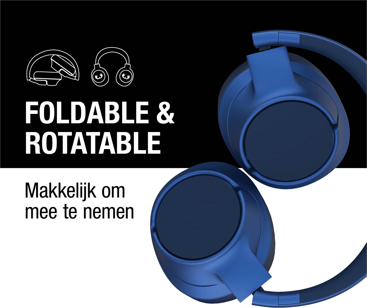 Afbeelding 3 van Fresh ‘n Rebel Clam Fuse – Draadloze Bluetooth Koptelefoon met Active Noise Cancelling - 45 uur Speelduur - True Blue