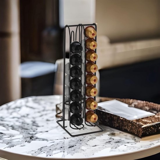 NewGround Designs Capsulehouder voor Nespresso-capsules (20 stuks) - capsuledispenser, capsulestandaard, houder, wandhouder zonder boren