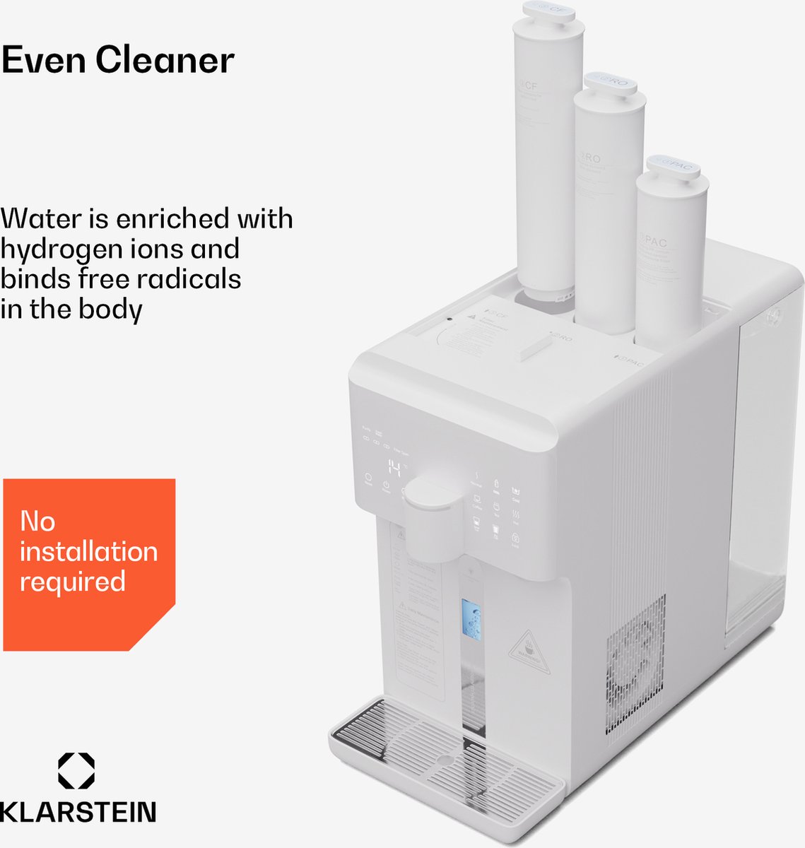 Klarstein Omgekeerde osmose-filter, RO-filter voor leidingwater, compatibel met AquaFina 6L, omgekeerde osmose-installatie, accessoires, RO-membraanfilter, 24 maanden gebruiksduur, 1 x osmose 200 G RO