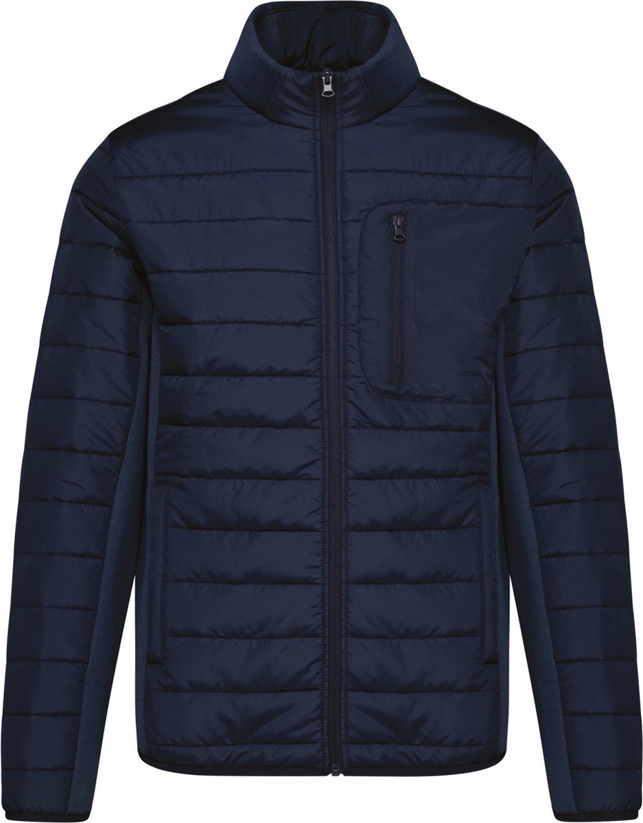 Kariban Herenjasje in twee stoffen K6171 Mid Midnight Heather Marineblauw