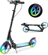 Sefaras Step voor Volwassenen - Kinderstep met Rem - Opvouwbaar - Max 110KG - Vering - Met grote wielen - Blauw