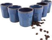 Tasses à expresso OTIX - sans oreille - Set de 6 - Faïence - 80 ml - Mugs - Tasses à café - BLUETT