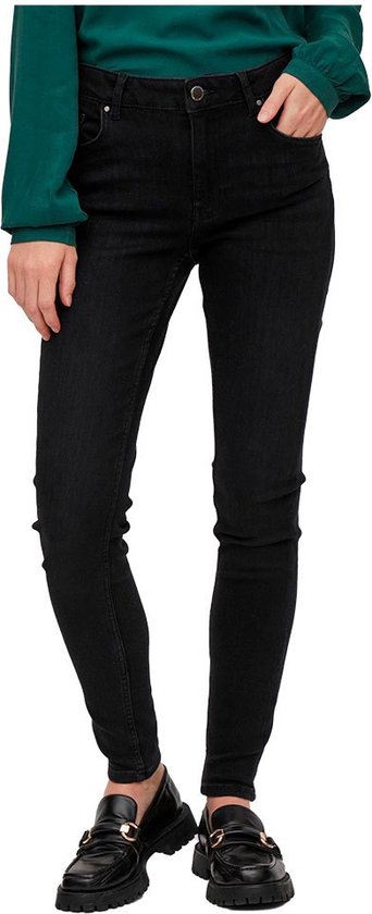 Vila Jeans Visarah Wu01 Rw Skinny Jeans/su - Noos 14082131 Black Denim Dames