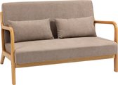 HOMCOM 2-Sitzer Sofa mit Rückenkissen 839-597V00