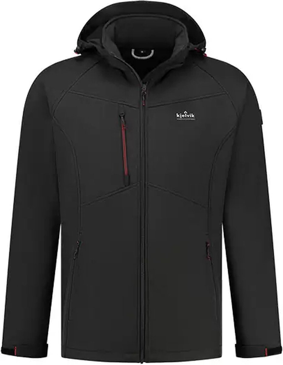 Kjelvik Softshell jas Nigel Heren Zwart