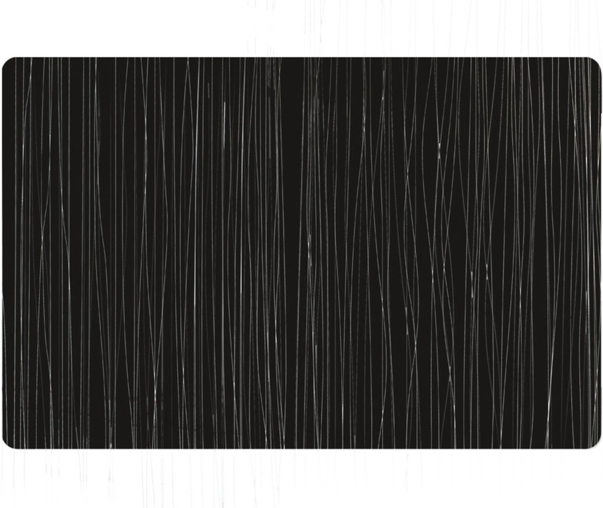 Zeller placemats - gevlochten - metallic zwart - rechthoekig - 30 x 45 cm