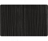 Zeller placemats - gevlochten - metallic zwart - rechthoekig - 30 x 45 cm