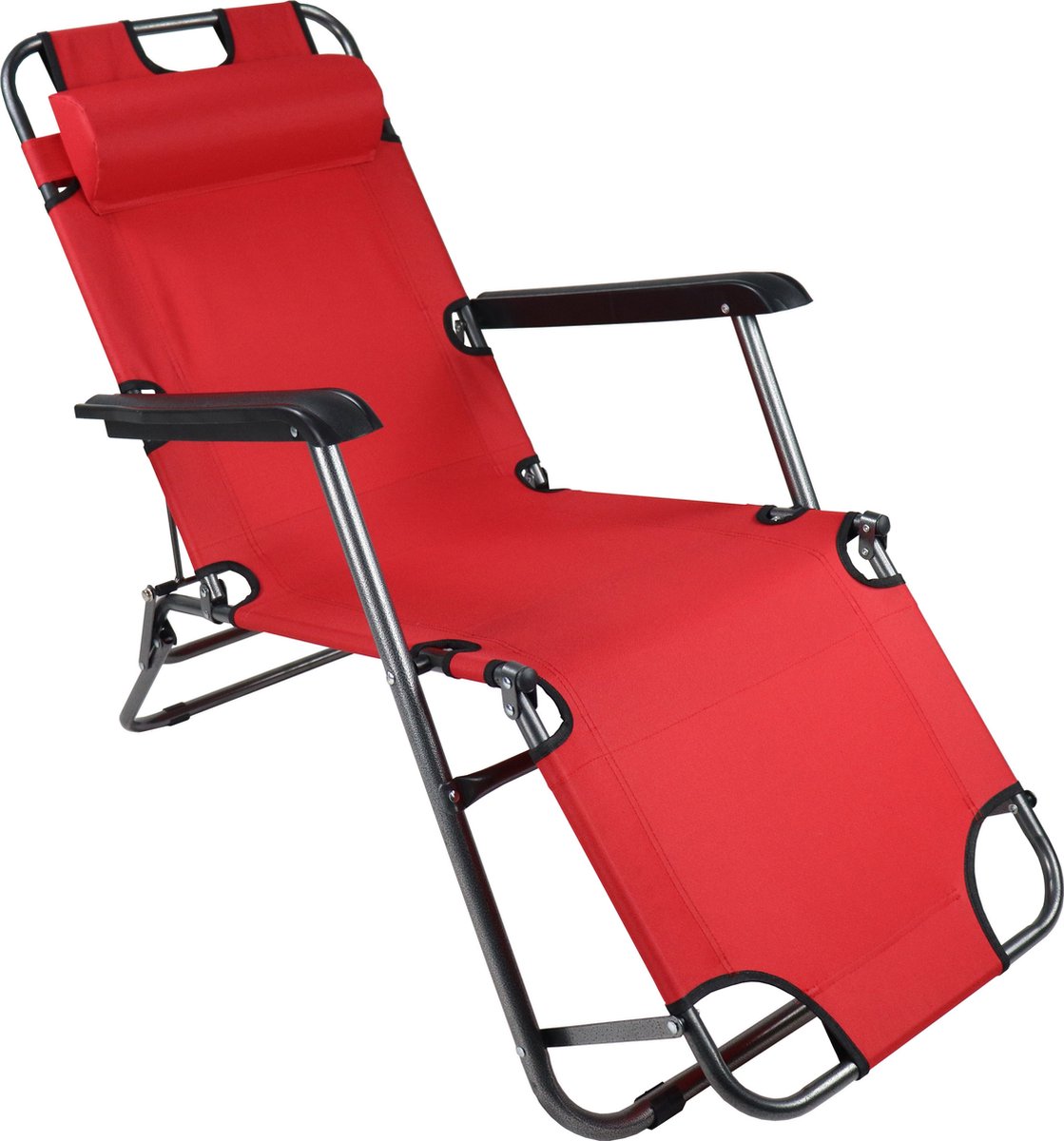 VCM grijze rotan ligstoelen set van 2, ligstoel, ligbed, tuinligstoelen, opvouwbare strandligstoel, verstelbare ligstoel, zonnebed, opvouwbare ligstoel met gezichtsopening, draagbare strandligstoel, ligstoel met kussen
