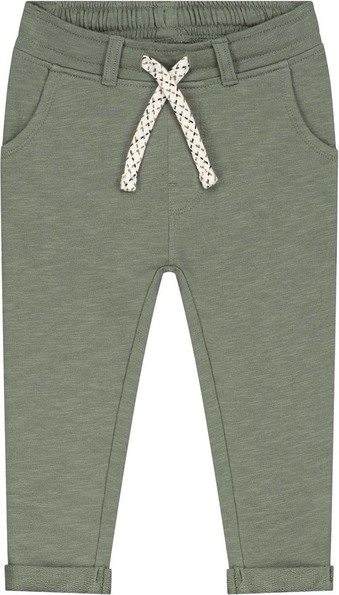 Prénatal peuter broek - Jongens - Light Khaki Green - Maat 74