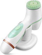 ProductPlein - 3 in 1 Gezichtsreiniger Elektrisch - Elektrische Gezichtsreiniger Borstel - Gezichtsmassage apparaat - Facial massage - Wit/Groen - Rimpel Verwijderen - Huidverzorging - Gezichtsborstel