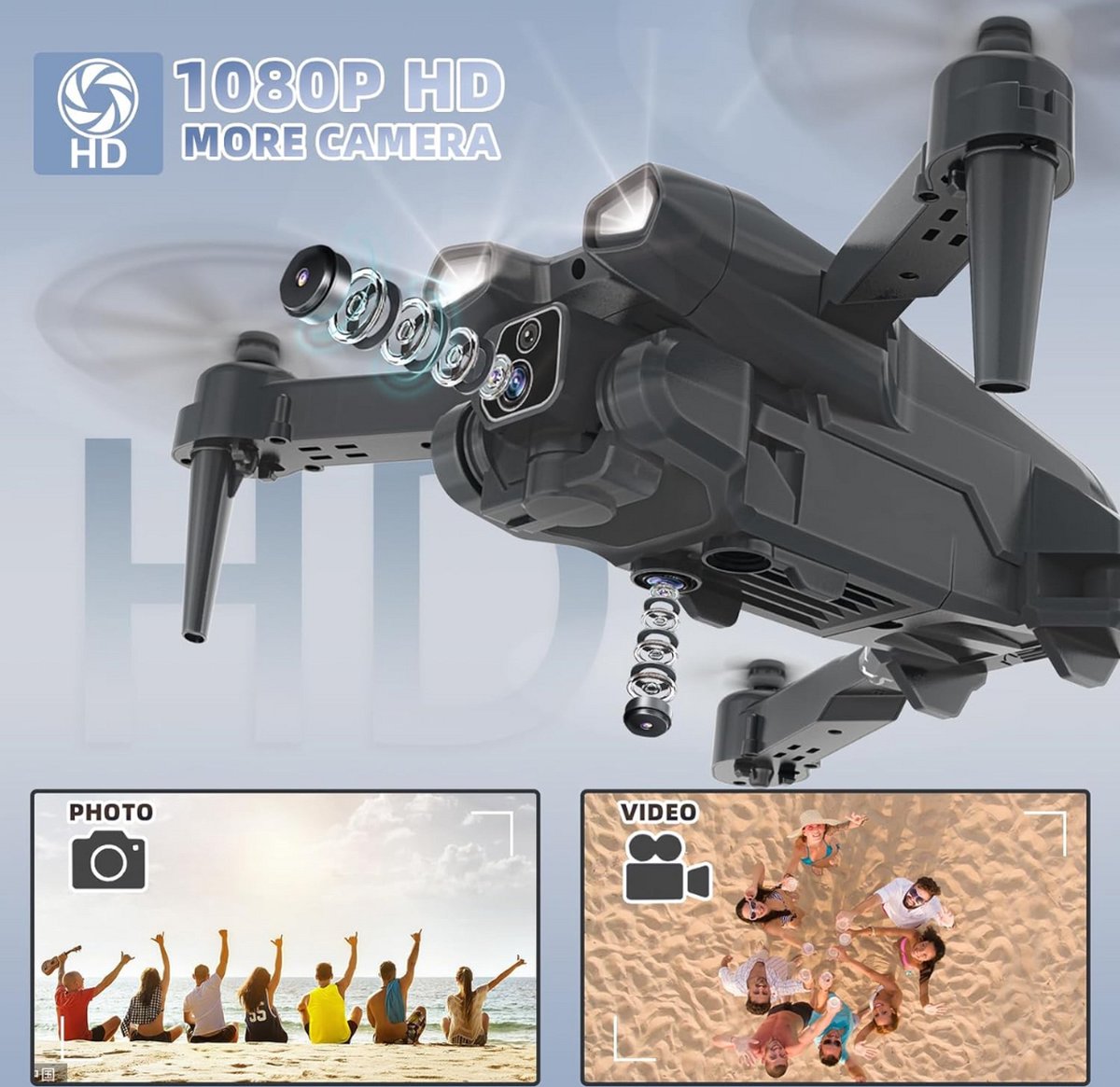 Equivera Drone voor Kinderen - Kinder Drone - Drone voor Beginners - Drone met Camera thumbnail 3