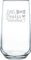 Gegraveerde Drinkglas 47cl Little miss valentine - valentijnsdag - valentijn
