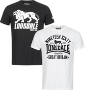 Lonsdale Herren T-Shirt normale Passform Doppelpack BYLCHAU