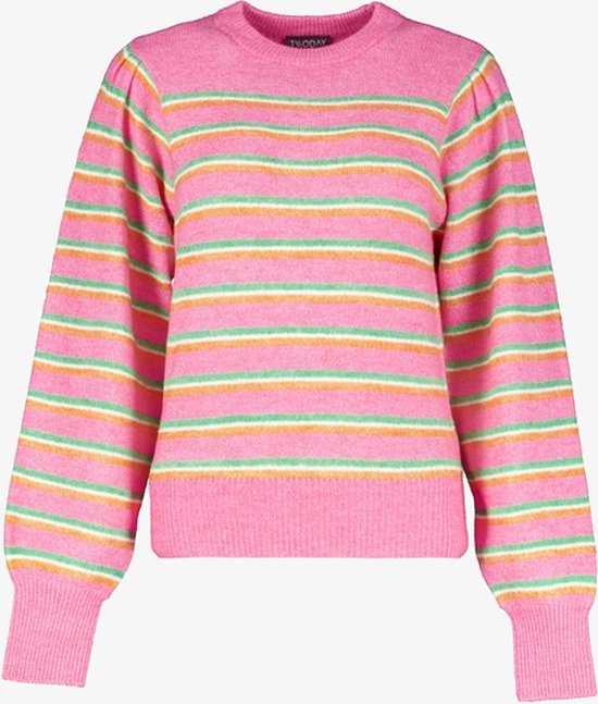 Pull femme TwoDay rose rayé - Taille 3XL