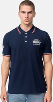 Lonsdale Polo Shirts Moyne Poloshirt normale Passform Navy/Red/White-XL