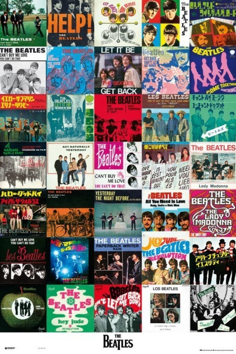 Poster Beatles Singles 61x91,5cm