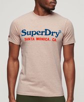 Superdry Venue Duo Logo T-shirt Met Korte Mouwen Beige XL Man