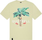 Quotrell - RESORT T-SHIRT - LIGHT GREEN/WHITE - S