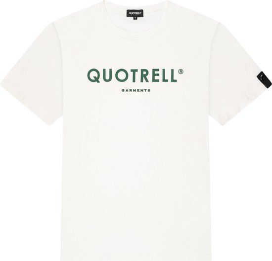 Quotrell - BASIC GARMENTS T-SHIRT - OFF WHITE/GREEN - XL