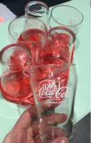Coca Cola Glazen 100 ml - 6 Stuks - super klein - vintage
