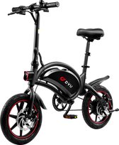 DYU D3F Opvouwbare e-bike 250 Watt motorvermogen topsnelheid 25 km/u Fat tire 14’’ banden