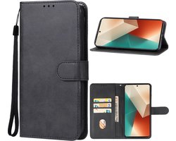 Zwart agenda book case hoesje - Xiaomi Redmi Note 13 4G