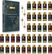 Essentiële Oliën - Etherische Olie - Aroma Therapie - Geur Olie - Voor Geur Diffuser - Bad Olie - 35 Stuks - Verschillende Geuren - Ook Mooi Als Cadeau